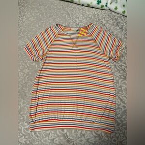 Hayden girls size xl Multicolor Striped Kids Tee